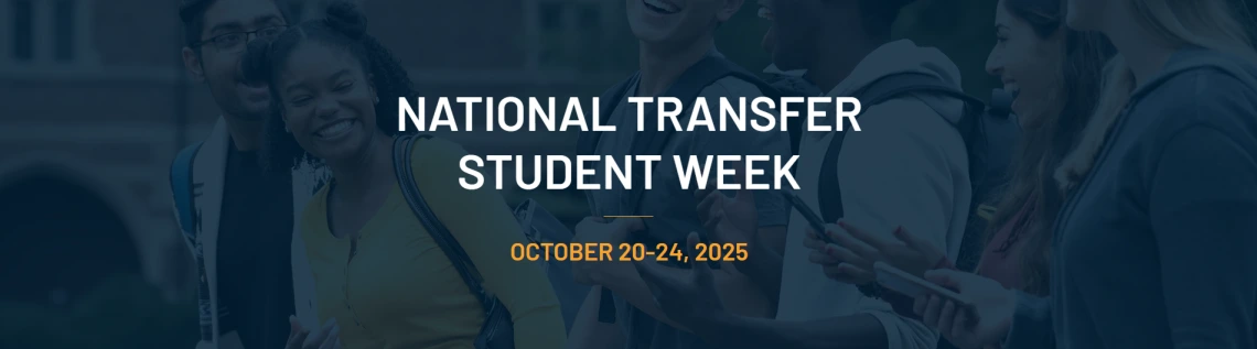 National Transfer Student Week Photo with October 20-24, 2025 Dates