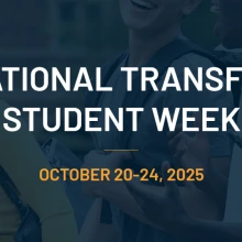 National Transfer Student Week Photo with October 20-24, 2025 Dates